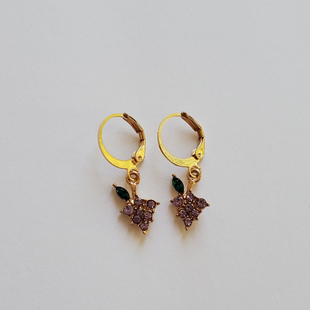 4 new pair cute fruit jewel gold charm earrings - Picture 2 of 5